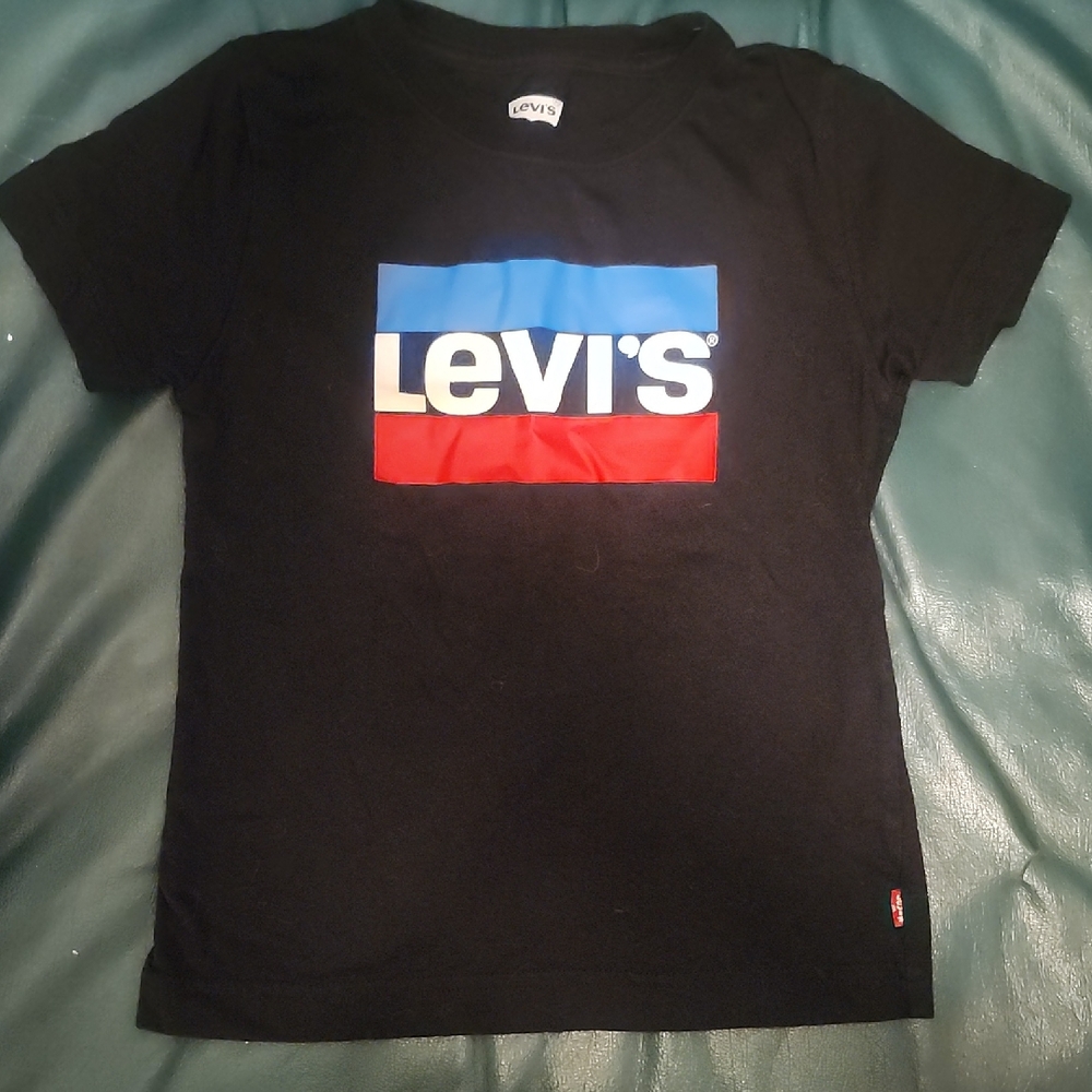 Levi's Kids Black Tee with Blue and Red Logo